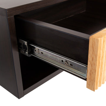 Elise 15.71" Classic Contemporary Floating Wall Mounted Nightstand with Soft-Close Tambour Drawer and Cable Hole - JONATHAN Y